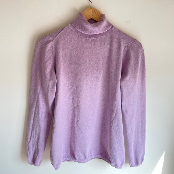 GAP Sweaters - GAP Womens Long Sleeve Violet Lavender Turtleneck Top, Size L